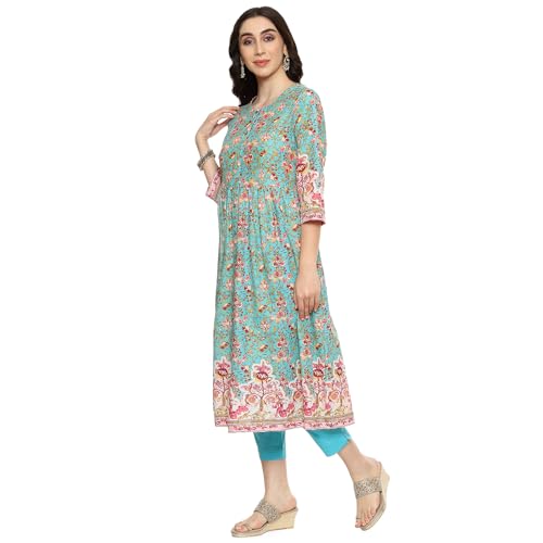 Image of BIBA Women Biba Women Cambric Narrow Suit Set(SKDSKD8078E Green S)