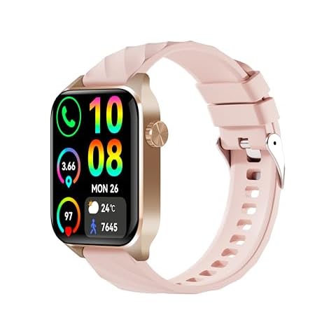 Tinwoo Smart Watch for Men Women(Answer/Make Call),1.85" Fitness Tracker with Heart Rate Sleep SpO2 Monitor,100+ Sport Modes,IP68 Waterproof AI Voice Smartwatches for iOS and Android (Rose Gold) Cover