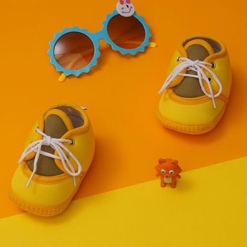 Image of Neska Moda 6 To 12 Months Baby Boys & Baby Girls Cute Soft Cotton Pre-Walker Lace Booties-BT4713
