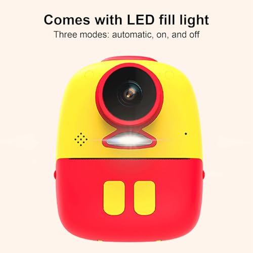 Câmera de impressão instantânea para crianças, câmera digital com tela IPS HD de 5 cm, várias moldur