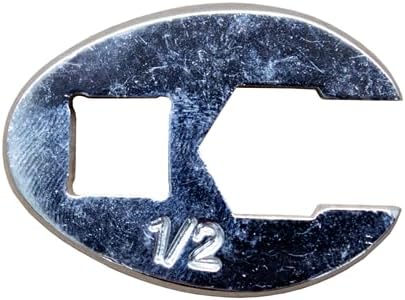 K tool International 22300 SAE Crowfoot Flare Nut Wrench Set with 3/8" Drive for Garages, Repair Shops and DIY, Heat-treated, 3/8" to 7/8", Chrome, Socket Rail, Use on Hydraulic Line Fittings, 8 Piece