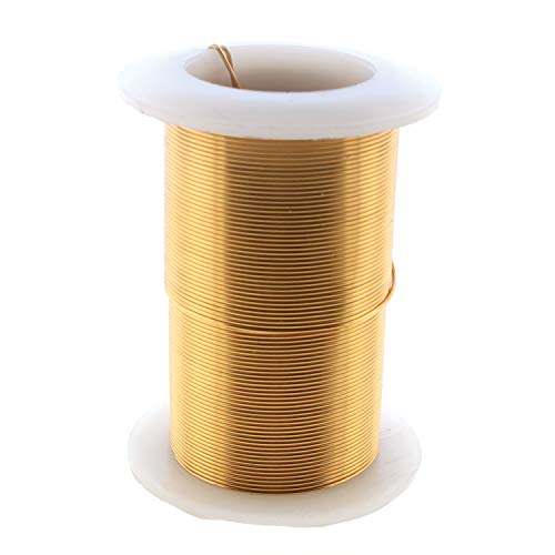 Image of The Beadsmith Wire Elements 22-Gauge Lacquered Tarnish-Resistant Copper Wire for Jewelry Making, 20 Yard, 18.29 Meter Spool (Brass Color)