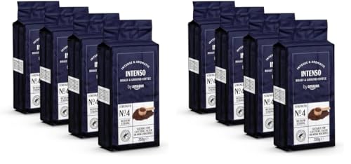 by Amazon Café Intenso Moulue, Torréfaction Moyenne, 1 kg (4 lot de 500 g) - Certifié Rainforest Alliance