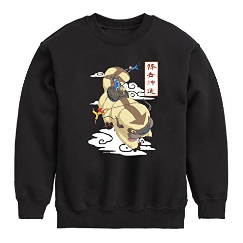 HYBRID APPAREL - Avatar: The Last Airbender - Appa Flying - Youth Crewneck Fleece Sweatshirt