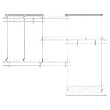 ClosetMaid 22875 ShelfTrack 5ft. to 8ft. Adjustable Closet Organizer Kit, White