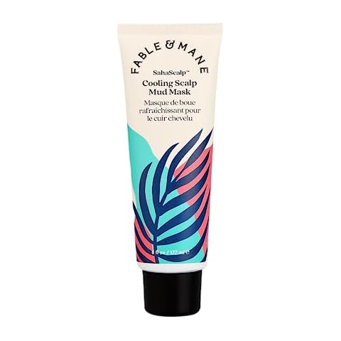 Fable & Mane SahaScalp Cooling Mud Scalp Mask, Dry Scalp Treatment, Scalp Moisturizer Mask, Itchy Scalp Treatment for Dry Itchy Scalps, Scalp Detox - Genuine Fable and Mane Scalp Mask. 6FL oz Cover