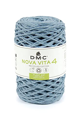 DMC Eco Vita 4, Blue Crochet Knitting Macrame Yarn, 250g - Image 2