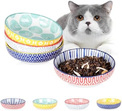 Cat Bowls Ceraic Cat Food Bowl Set Pack Healthy