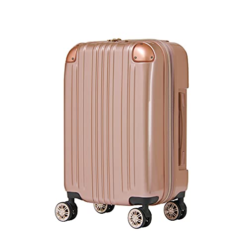 LEGEND WALKER Hardside Expandable Zipper Luggage, Carry-On, 21-inch, Rose Gold, 5122-48-RGD