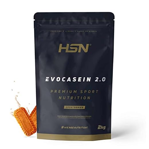 HSN Caseína Micelar Evocasein 2.0 | Speculoos 2Kg | Batido de Proteína Secuencial Ideal para Antes de Dormir | Con Enzimas Digezyme® | No Incluye Dosificador | No-GMO, Vegetariana, Sin Gluten