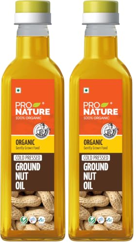 Image of Pro Nature 100% Organic Groundnut Oil, 500ml (Pack of 2)