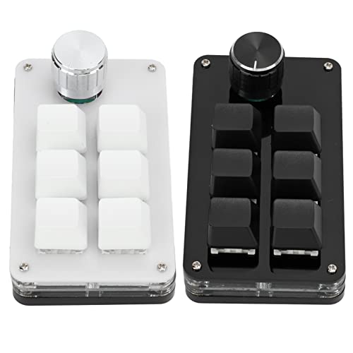 Clavier de jeu blanc compact à 6 touches pour un bureau épuré et moderne - 7