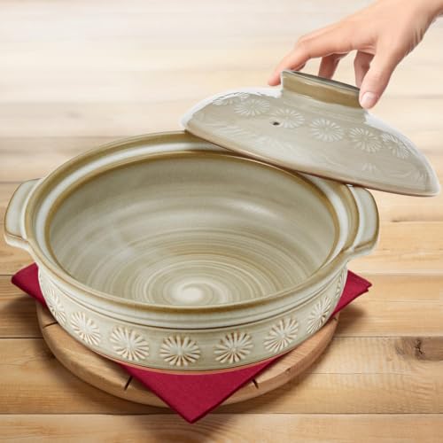 TIKUSAN Donabe Hot Pot japonais Banko Ware fabriqué au Japon (9 Go (3,2 ml.) – Image 3