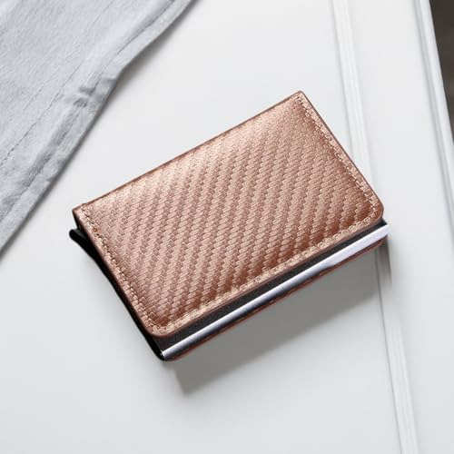 Wallet for Men, Smart Wallet for Men, Simple Credit Card Holder, Anti-theft Brush Auto Eject Card Case RFID Barrier, Pop-Up Business Card Box, Small and Ultra-Thin