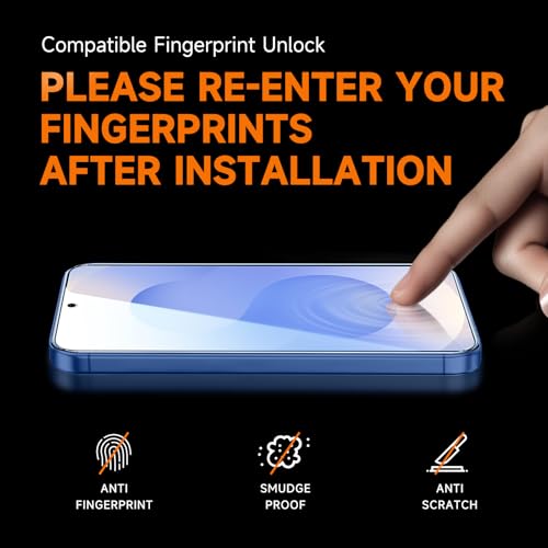 Image of MAGIC JOHN 2 Pack for Samsung Galaxy S24 Plus /S25 Plus Tempered Glass Screen Protector, Bubble Free, HD Clear, Shock-Resistant