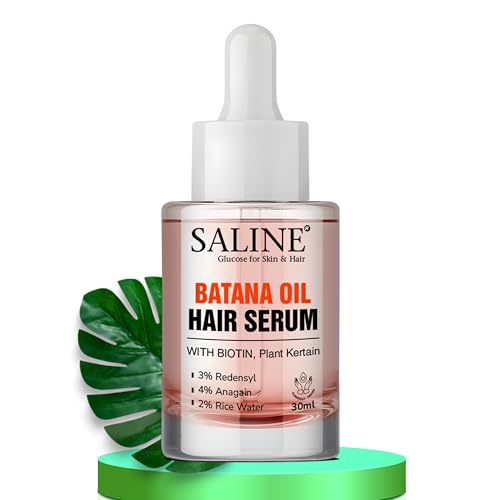 Image of SALINE Batana Redensyl Hair Growth Serum with Biotin, 3% Redensyl, 4% Anagain, 2% Rice Water, and Plant Keratin 30ml - Hair Growth Serum for Men & Women