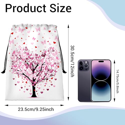 Image of Gymnastics Grip Bag Tree Heart Gym String Storage Pouch Butterfly Pattern Small Bag
