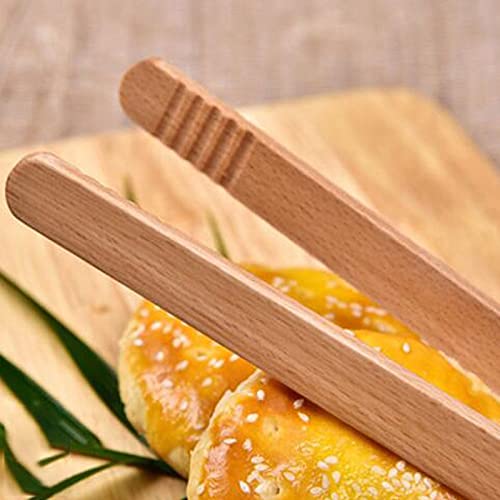 Pinces à Sac de Barbecue pour Aliments, Pince de Service de Salade de Cuisine en Bois, Viande, Pain grillé, ustensiles en Bois