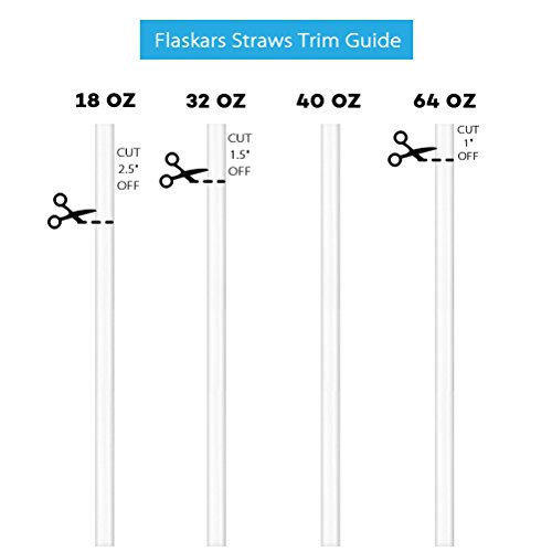 Image of 4-Pack Replacement Straws for Hydro Flask Wide Mouth Bottle Hydroflask Straw Lid, 4 BPA-FREE Straws and 4 Straw Cleaning Brushes
