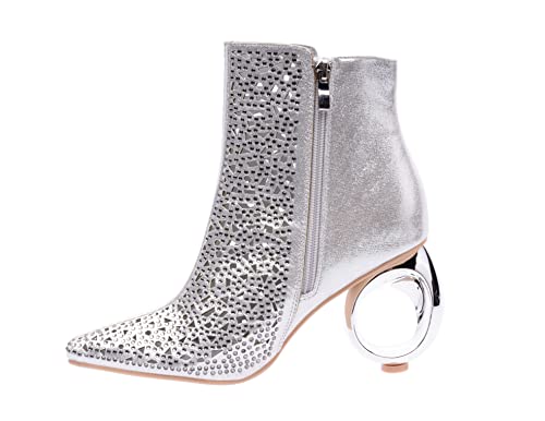Lady Couture Breeze Metallic Laser-Cut Bootie On A 3.5 Inch Circular Heel3
