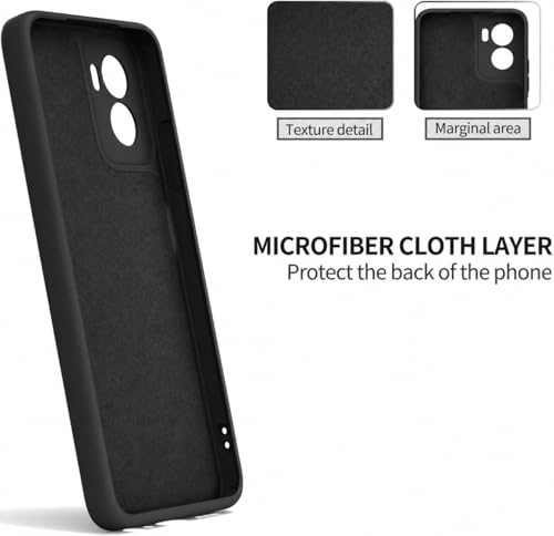 Image of DIZORO Microfiber Candy Back Cover Case for Redmi 15a Soft Silicone Rubberized Back Cover Case with Camera Protection - Black