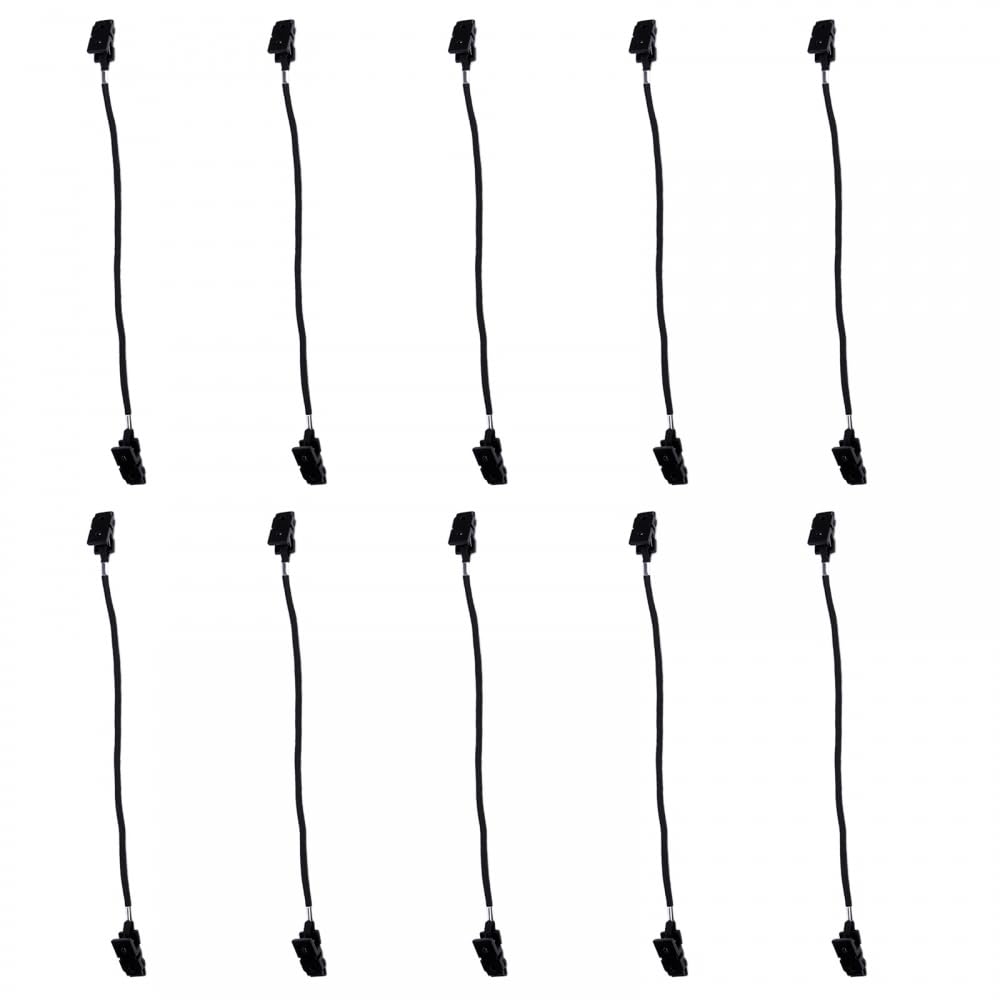Dongker Unisex Black 10Pcs Hat Retainer Clips,Windy Hat Strap Clips For Golfing Fishing Boating Sailing Climbing