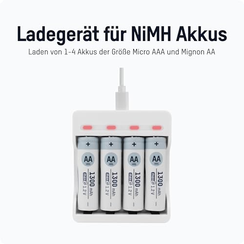 Ansmann Caricabatterie Basic Iv Con 4 X Aa 1300Mah Akku - 2