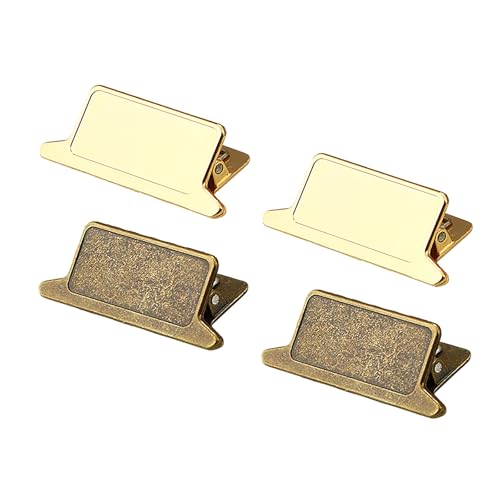 Trombones antiques pour carnet et documents : lot de 2 ou 4 pinces vintage