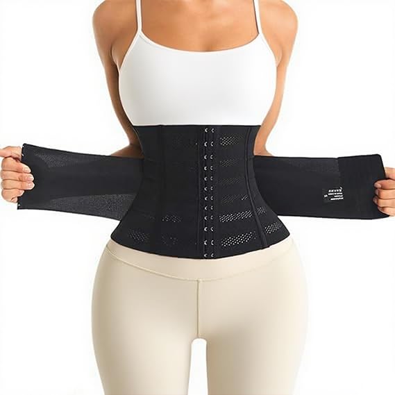 Ceinture Amincissante Corset Taille Réglable Minceur Ventre Plat Gaine Sport Ceinture Amincissante Taille Formateur Abdominale pour Le Fitness et l’Usage Quotidien(M: 56-64kg