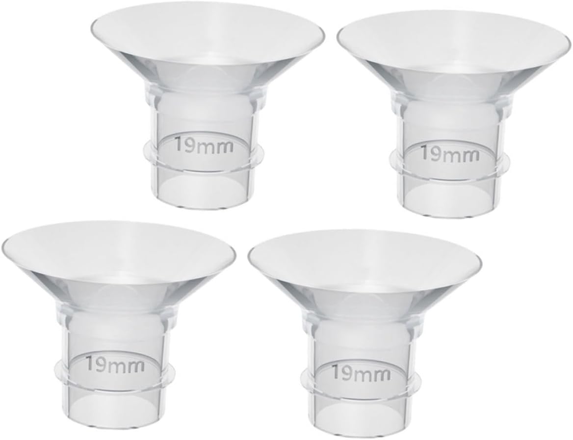 4pcs Flexible Silicone Flange Inserts for Breast Pump Comfortable Wearable Accessories Durable Washable Compatible with Electric Breast Pumps