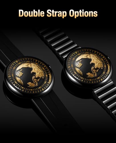 Image of CIGA Design Mechanical Automatic Watch Blue Planet U Series Stainless Steel /Titanium /Ceramics Case Sapphire Crystal Fluororubber /Ceramics Strap Watches Gifts for Men and Women