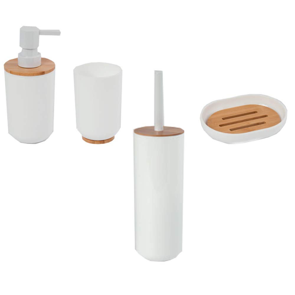 Artículos de baño Nora de MSV en color gris minimalista para lavabo