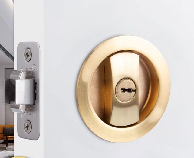 Loquet de confidentialité argent brossé pour porte de salle de bain familiale