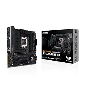 ASUS TUF Gaming B760M-PLUS (LGA 1700) mATX Motherboard, PCIe 5.0,2 M.2 Slots, 12+1 DrMOS, DDR4, 2.5Gb Ethernet, HDMI, DisplayPort, Rear & Front USB Type-C Support, Thunderbolt Support, Arua Sync