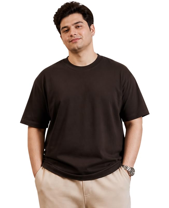 Image of Sleepynuts Men's Everyday Wear Crew Neck Regular Fit T-Shirt | Half Sleeve Solid Plain Casual T-Shirt for Men | Soft Breathable Fabric |