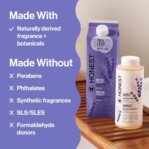 Image of The Honest Company Bubble Bath, Hypoallergenic, Lavender Calm, 32 fl oz