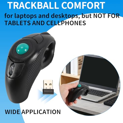 Ratón de mano inalámbrico con trackball óptico ideal para controlar tu PC desde el sofá 7
