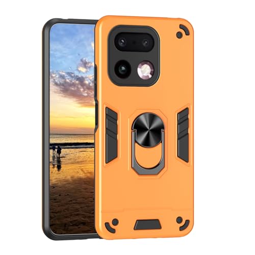 Realme 16 Pro+/16 Plus 5G �d�b�P�[�X�ƌ݊�������A�L�b�N�X�^���h�t���A�ϏՌ����A�R���O���[�h�̗����h�~�ی�A���ȕی�J�o�[�APC �}�b�g�����̊��ȃo���p�[�P�[�X(Orange)