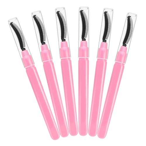 FOMIYES 6pcs Silicone Lash Brush Set Portable Eye Makeup Brush for Travel Easy to Clean Versatile for Natural to Dramatic Lash Looks