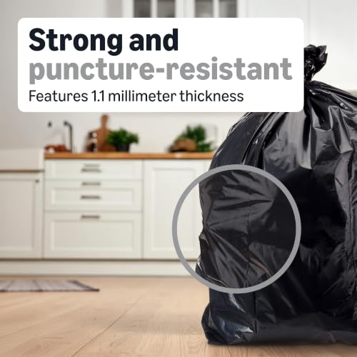 Image of Amazon Basics 23G SlimJim Rubbermaid - 23 Gallon - 150 Count - 1.1 Mil - Black (Previously AmazonCommercial)