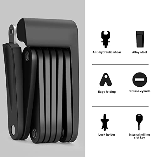 IGOOICS Lucchetto per Bici Pieghevole, Lucchetto