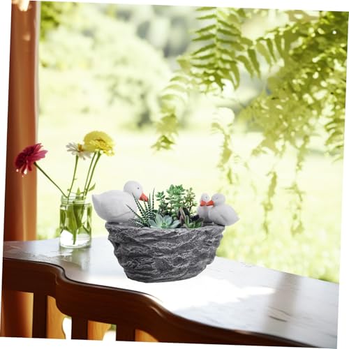 Pot de fleurs léger effet pierre pour un déplacement sans effort