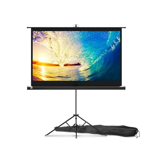 Projector Screen with Stand 60 inch - Indoor and Outdoor Projection Screen for Movie or Office...