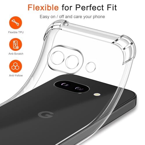 Image of Compatible for [ Google Pixel 9A ] Bumper Back Case Cover for [ Google Pixel 9A ] - Transparent
