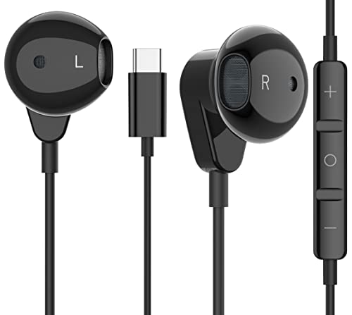 GUROYI タイプ Cイヤホン USB C イヤホン Type C ステレオイヤホン マイク リモコン付き 32bit 384kHz 通話可能/軽量/音漏れ防止 Android/PC対応、Google Pixel 8 7 6、Galaxy A54 A53