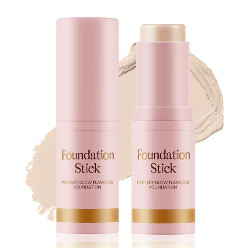 Apooliy Base de Maquillaje Mate en Barra,Maquillaje Multiusos de Larga Duración y Contorno en Barra para un Rostro Natural,Ligero,Resistente al Agua