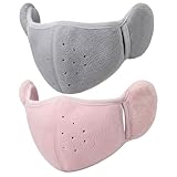 AZIDWERYQ Winter-Gesichtsmaske für Damen und Herren, 2 Stück, warm, winddicht, halbe Gesichtsmaske...