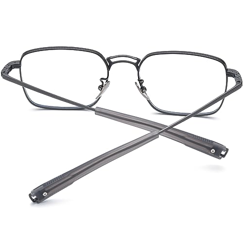 Image of FONEX Pure Titanium Glasses Frame Men Square Eyeglasses Optical Eyewear F8827