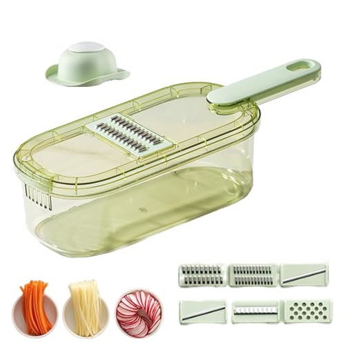 Cortador de Verduras, Cortador de Alimentos | Espiralizador de Verduras - Cortador de Verduras Multifuncional, Espiralizador de Verduras con Contenedor de 1.5 litros para Cocinar y Preparar Comidas