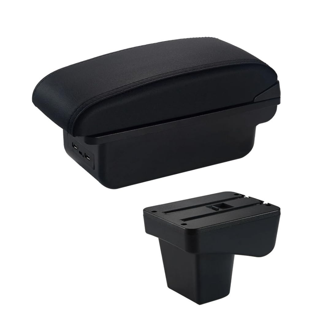 Toiumops Armrest for Suzuki Vitara, Car Armrest Box Center Console Store Box(C2 Black Line USB)